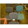 Image 1 : QTY X 5 GREY UPHOLSTERED MACHINIST SWIVEL CHAIRS