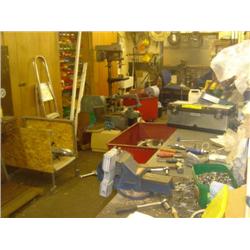 CONTENTS OF WORKSHOP TO INCL. TOOLING, HARDWARE, SPARES ETC.