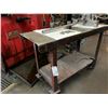 Image 1 : 54" X 18" STEEL WORKBENCH ON WHEELS