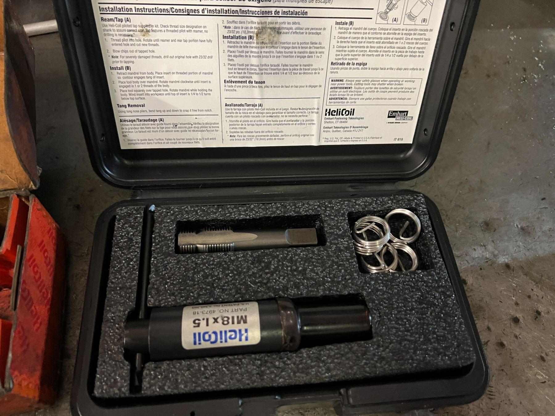 HELICOIL OXYGEN SENSOR THREAD REPAIR KIT. 18X1.5MM - Able Auctions