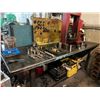 Image 1 : 93" METAL TABLE WITH SUNNEN BP-10 PRESS AND ACCESSORIES. INCLUDES ENERPAC HYDRAULIC PULLER.