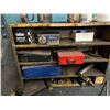 Image 7 : 8'X32" METAL WORK BENCH WITH 4" VICE AND CONTENTS; DRILL BITS, DIES, VALVE SEAT GRINDING STONES,