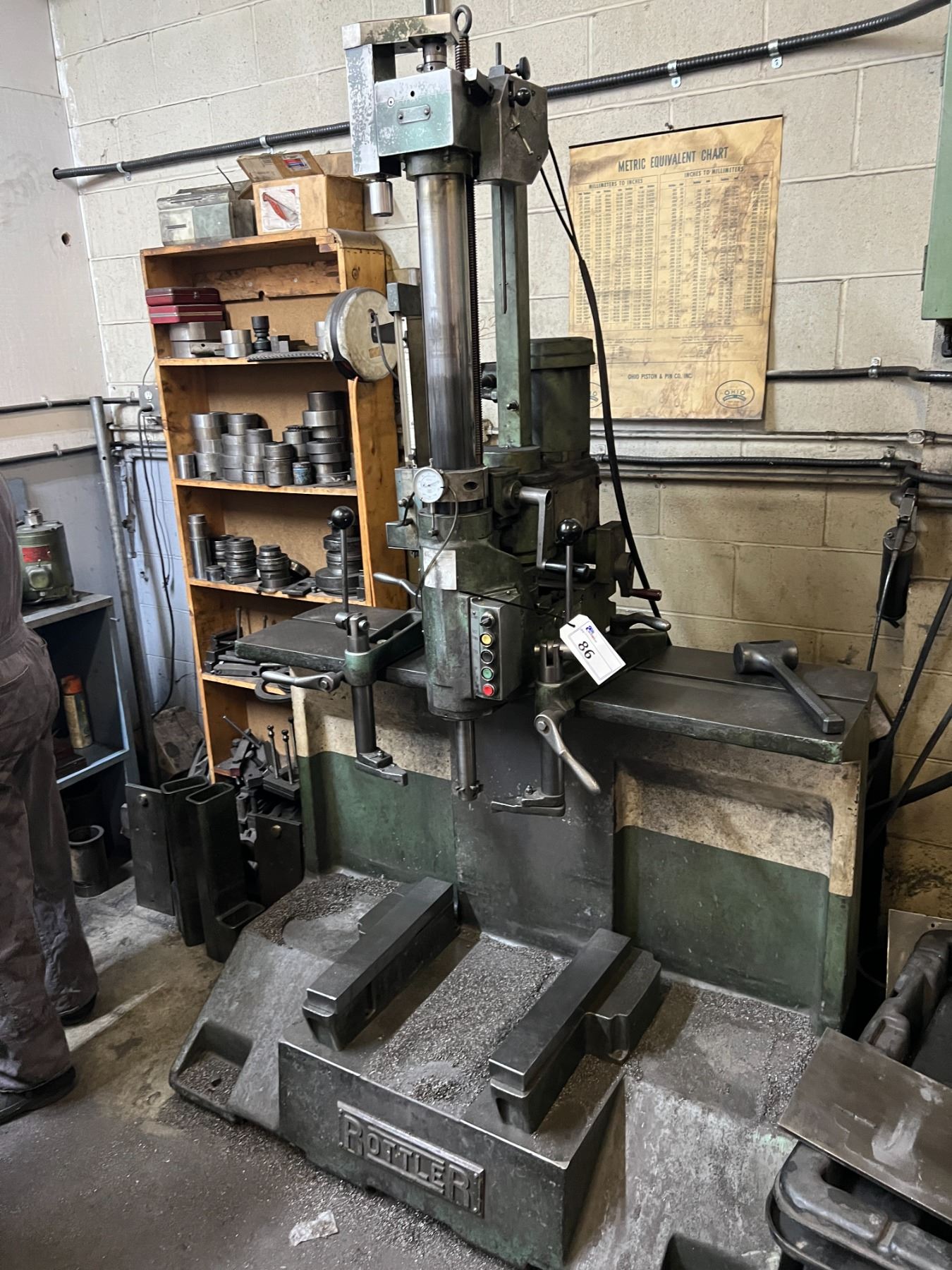 ROTTLER MODEL FA4B CYLINDER BORING MACHINE. 3 PHASE. SIZES FROM 1.5-6 ...