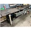 Image 1 : 8' X 32" METAL WORK BENCH WITH 2 DRAWERS