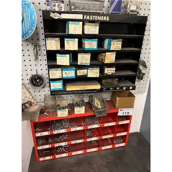 ASSORTED FASTENERS AND BINS