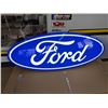 Image 1 : FORD DEALERSHIP SIGN.  BACKLIT LED. TRANSLUCENT CHROME TRIM. 65" WIDE