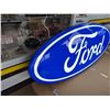 Image 2 : FORD DEALERSHIP SIGN.  BACKLIT LED. TRANSLUCENT CHROME TRIM. 65" WIDE