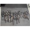 Image 1 : ASSORT MID-SIZE DRILL BITS.  APPROX. 45 PIECES. SIZES UP TO 1 5/8". 5 GALLON BUCKETS FULL