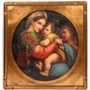 Image 1 : After Raphael's La Madonna della Seggiola, Early Oil Painting [169717]