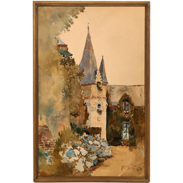 Rochefort France Watercolor on Wood    [139633]