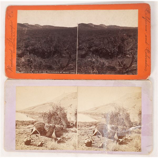 Early RARE Mono Lake Stereo Views (2)  1800-1900s  [172968]