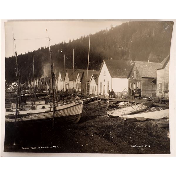 Indian Town at Hoonah Photo 7"x 10"  1889  [171390]