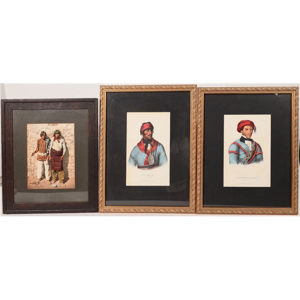 Native American Print Trio in Frames    [172584]