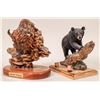 Image 1 : Rolling Thunder Buffalo Statue by Reading and Black Bear on Base    [170735]