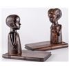 Image 1 : Carved Ebony African Couple Bookends, 2    [161313]