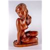 Image 1 : Carved Wood Asian Seated Lady    [161316]