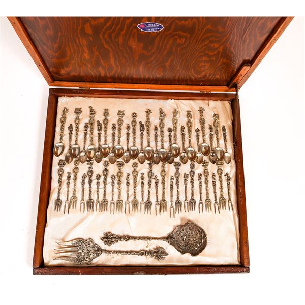 Silver Plated Italian Fork and Spoon Set    [159605]