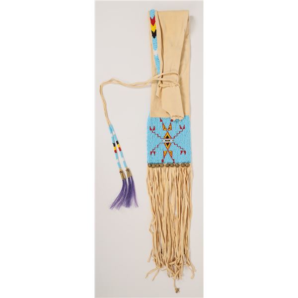 Long Blue Beaded Pipe Bag    [170974]