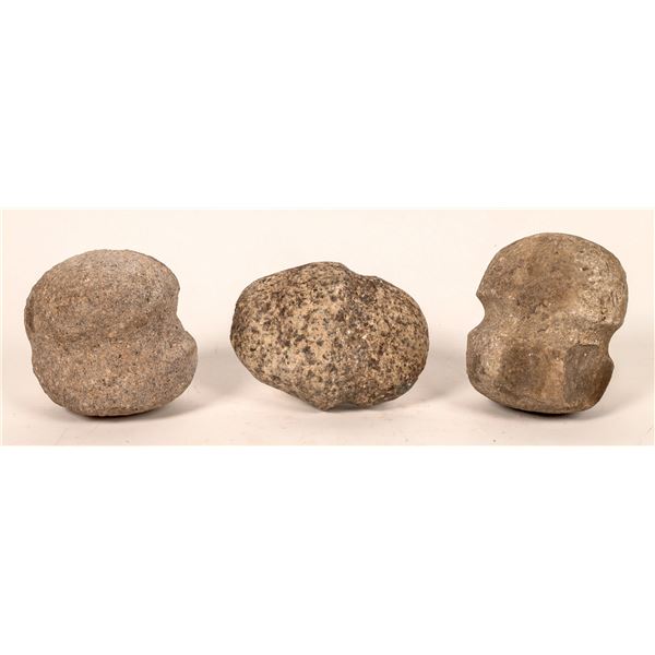 Two-Grooved Stone Axes (3) Early Archaic Period    [170393]