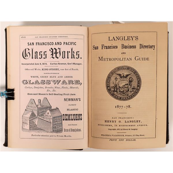 Langley's San Francisco Business Directory, 1877-1878  1877-78  [169394]