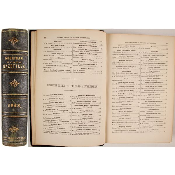 Michigan State Gazetteer and Business Directory for 1863--4  1863  [82832]