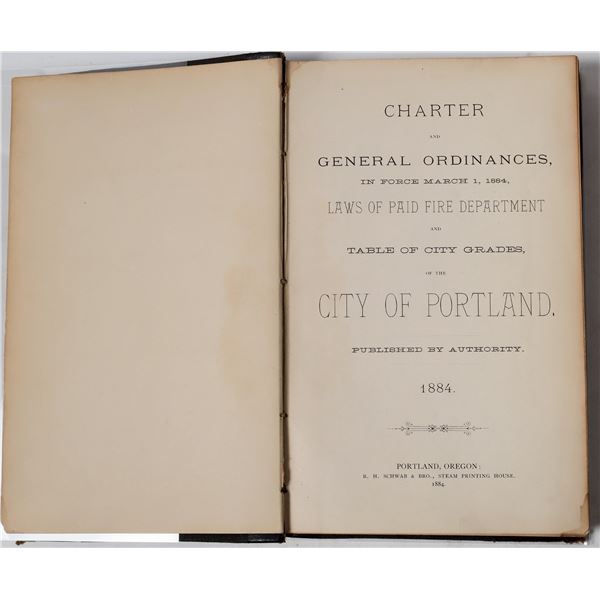 Charter and General Ordinances of the City of Portland, 1884    [154969]