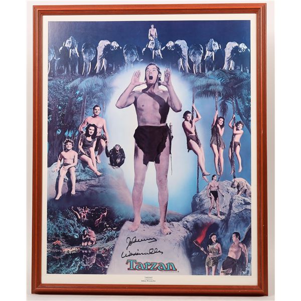 Johnny  Weissmuller Signed Tarzan Poster    [171500]