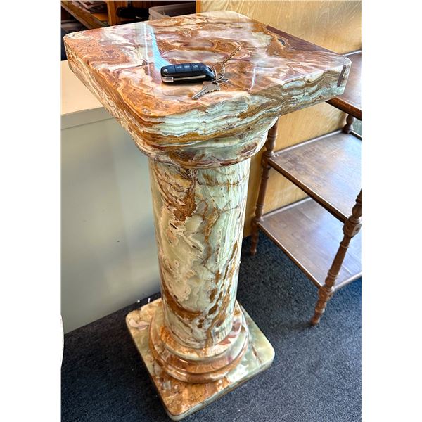 Large Multi-colored Onyx Pedestal    [175992]