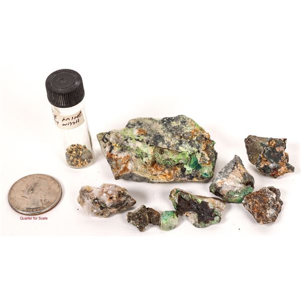 Ore Samples & Gold From The Alabama Hills    [170697]