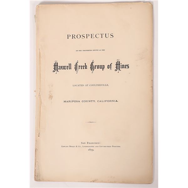 Maxwell Creek Group of Mines Prospectus    [173862]