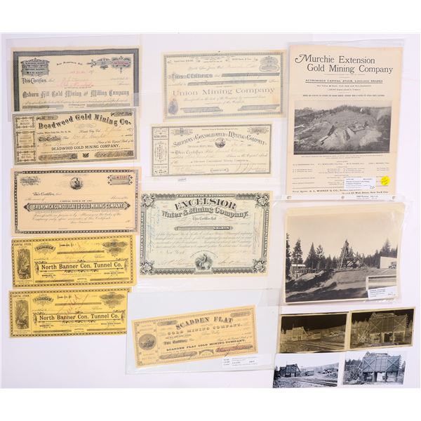 Nevada County Mining Ephemera Group with Rare Photos    [171461]