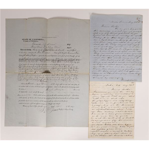 California Sheriff's Certificate of Sale From 1857  1857  [171510]