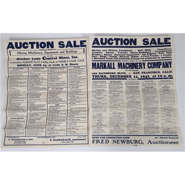 Mining Equipment Auction Broadsides (2)    [158404]