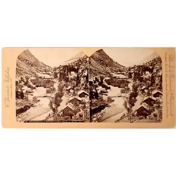 Brownsville Mining Camp Stereoview    [123607]