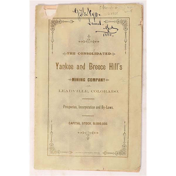 ProspectU.S. Consol. Yankee & Breece Hills MC, 1880    [173302]