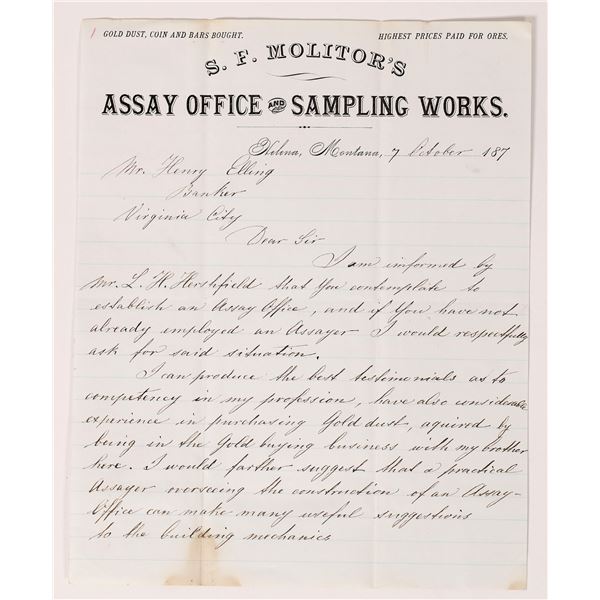 SF Molitor's Assay Letter For a Job to Elling    [173782]