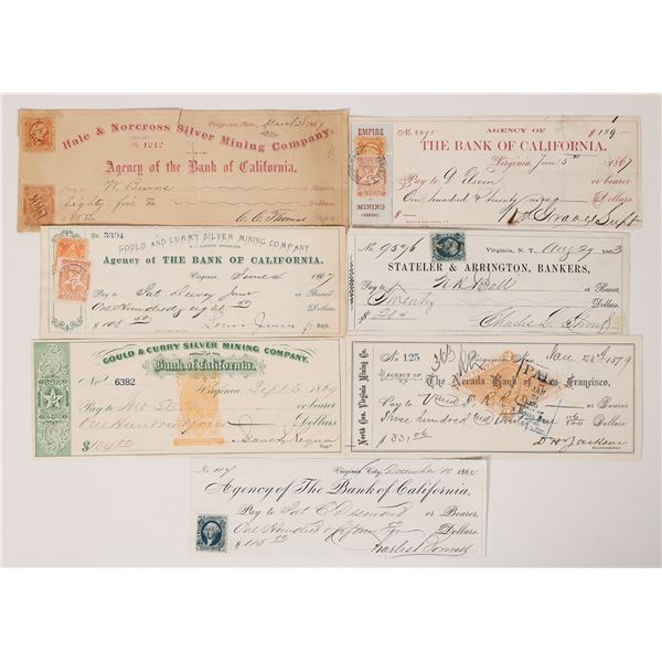 Comstock Mining Superintendent Check Collection  1863-1879  [173803]
