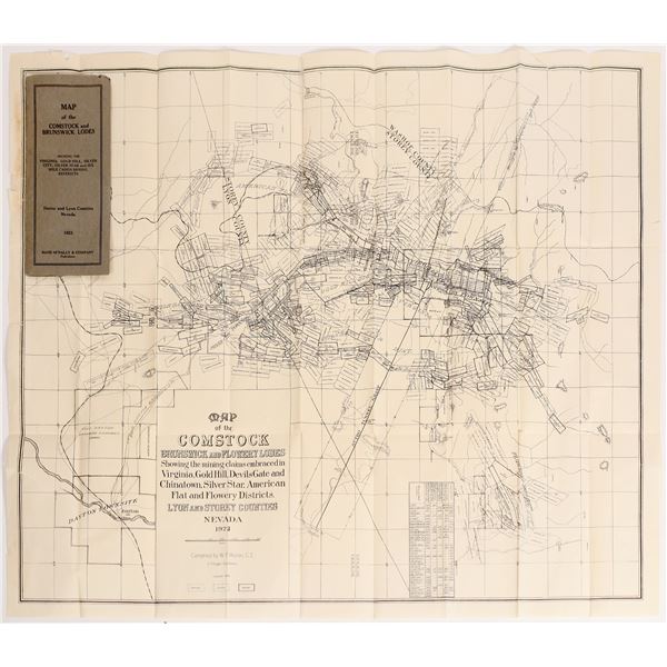 Map of the Comstock and Brunswick Lodes, Rand McNally & Company  1923  [166973]