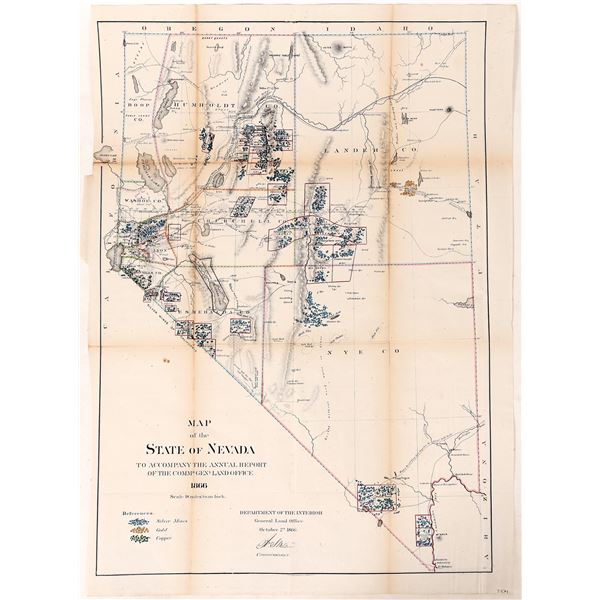 Nevada Ore Deposit Map, 1866    [173205]