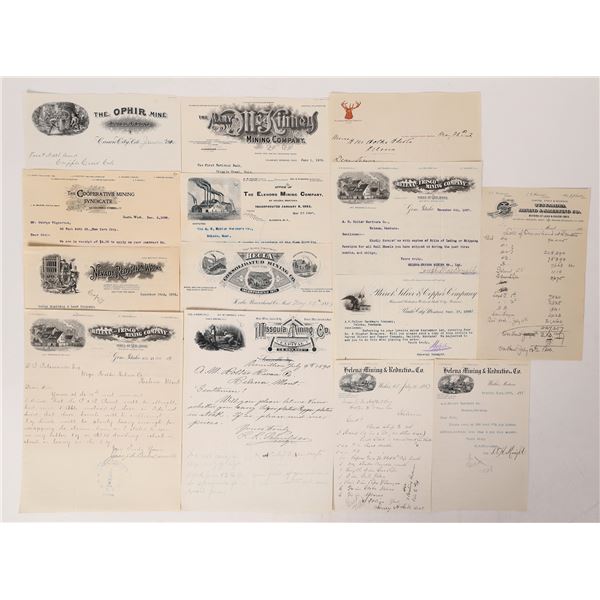 Western States Mining Co. Letterheads with Vignettes (14)    [173491]