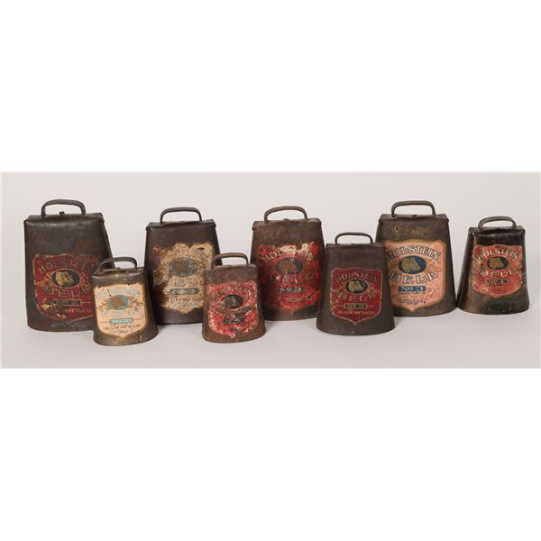 Holstein Cowbell Assortment (8)  1800s-1900s  [173633]