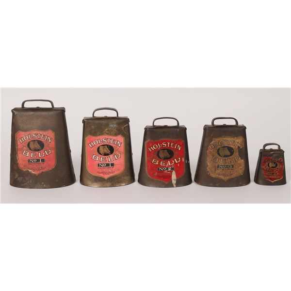 Holstein Cowbells (5)  1800s-1900s  [173630]