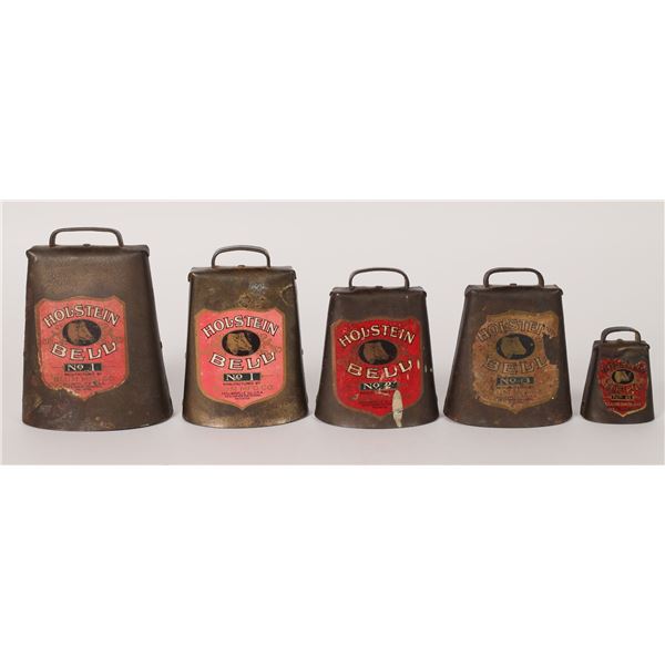 Holstein Cowbells (5)  1800s-1900s  [173630]