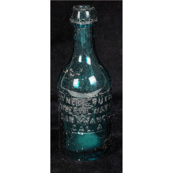 Lynde & Putnam Mineral Water Cobalt and Teal Bottle, Very Rare    [173681]