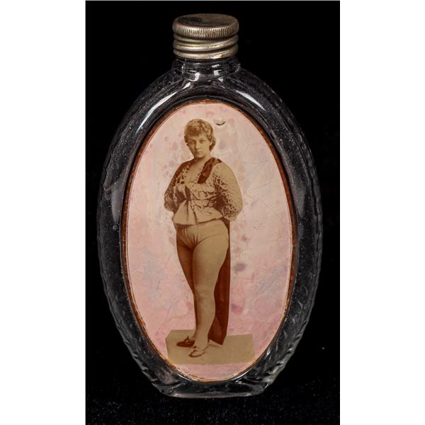 Standing Girl, Label Under Glass Clear Flask    [173689]