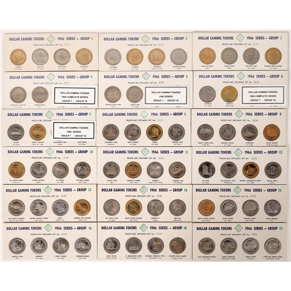 Dollar Gaming Tokens 1966 Complete Proof-Like Set    [171353]