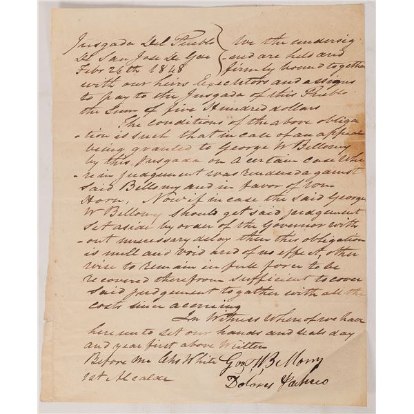 Jose Dolores Pacheco Handwritten Letter 1848  Feb. 26, 1848  [172982]