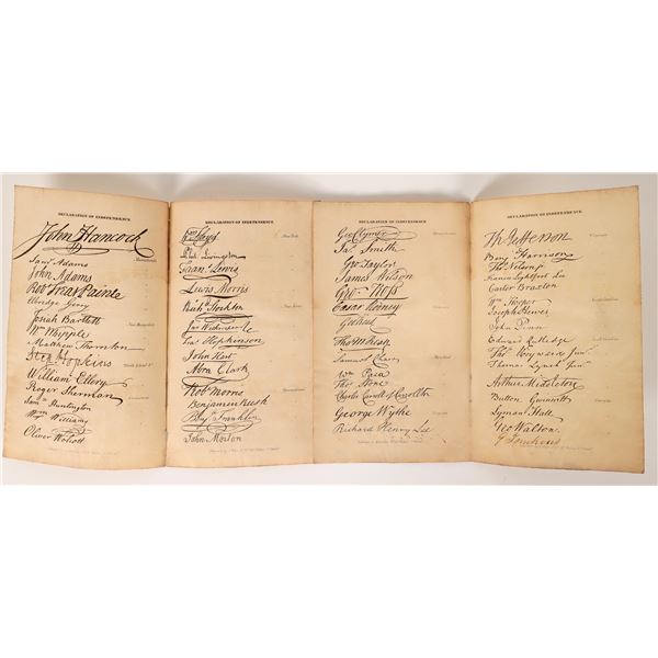 Declaration of Independence Signer Proof Sheet  1800s  [171045]