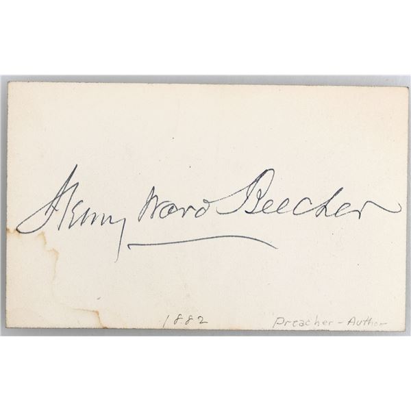 Henry Ward Beecher Autograph Cut    [171041]