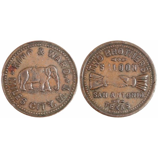 King & Ward/ Two Brothers Saloon Token    [175845]